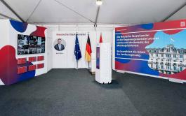 Messe Design für die Staatskanzlei Hessen, Hessentag 2024 merkmal. Designagentur Darmstatdt